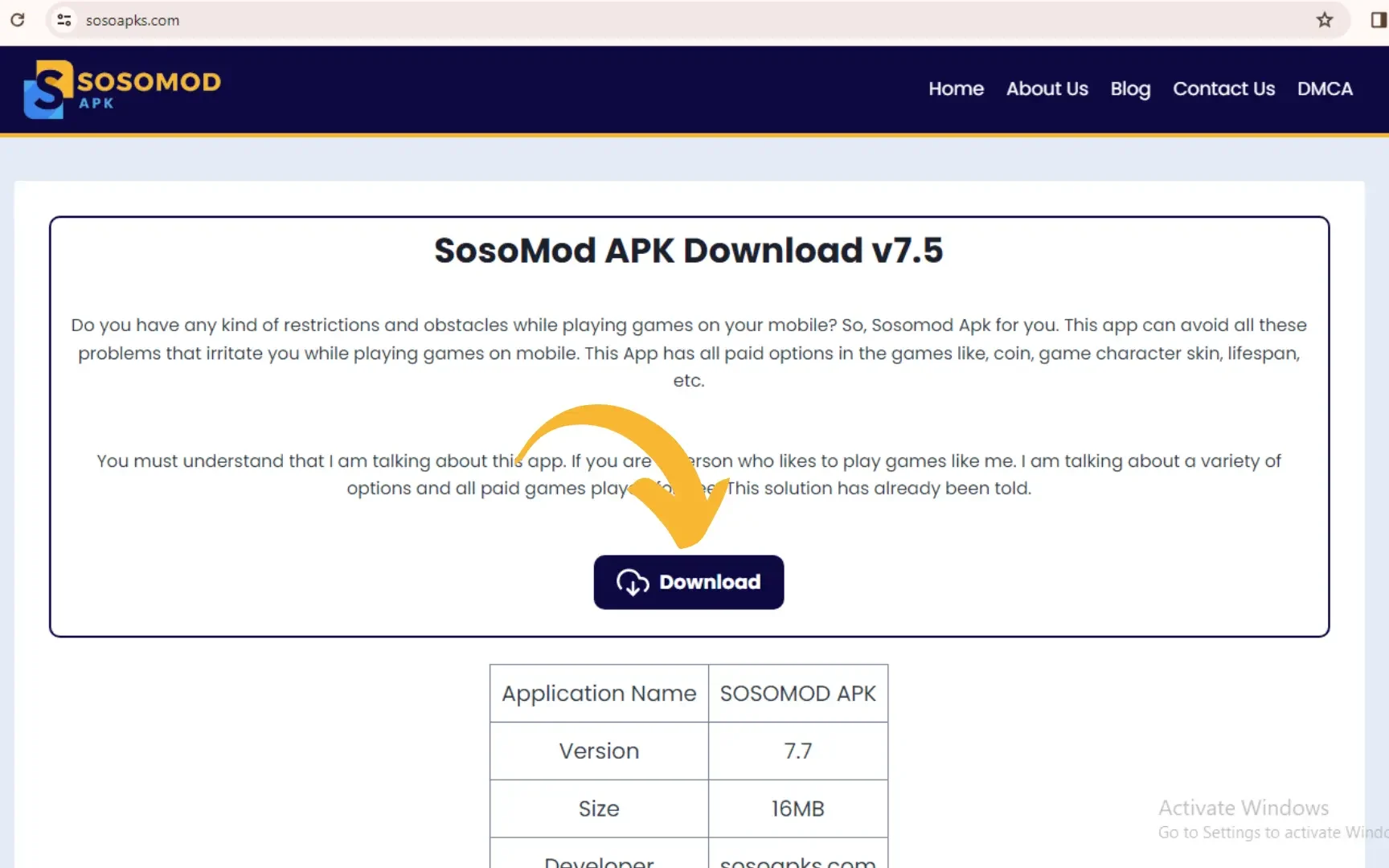 Sosomod Apk for PC Step-1